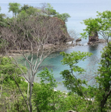 Deserted bay near Playa Flamingo