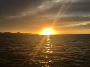 Perfect sunset off Coco Beach