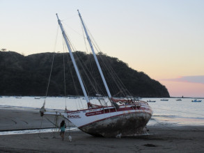 Deserted boat Coco Beach